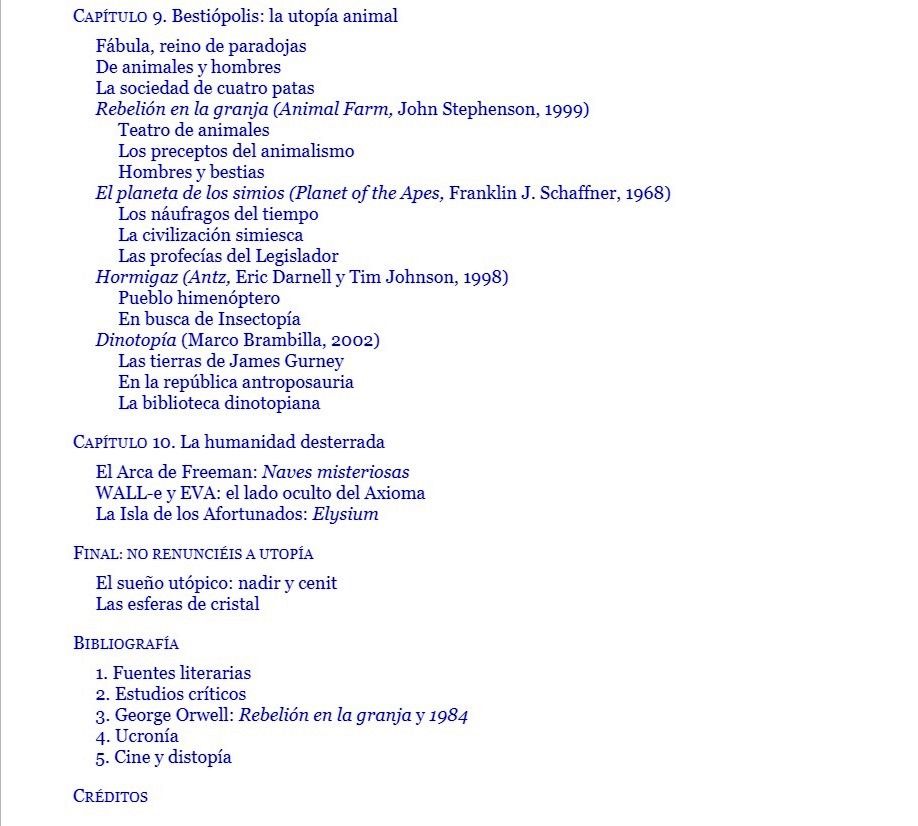 Tiempos de ninguna edad_Distopía y Cine_Índice_Antonio Santos